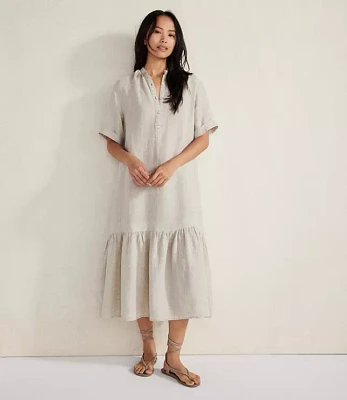Haven Well Within Linen Tiered Midi Dress