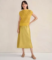 Haven Well Within Organic Cotton Open Stitch Short Sleeve Sweater