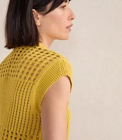 Haven Well Within Organic Cotton Open Stitch Short Sleeve Sweater