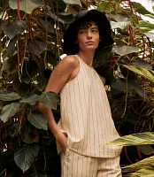 Haven Well Within Linen Blend Dobby Stripe Top