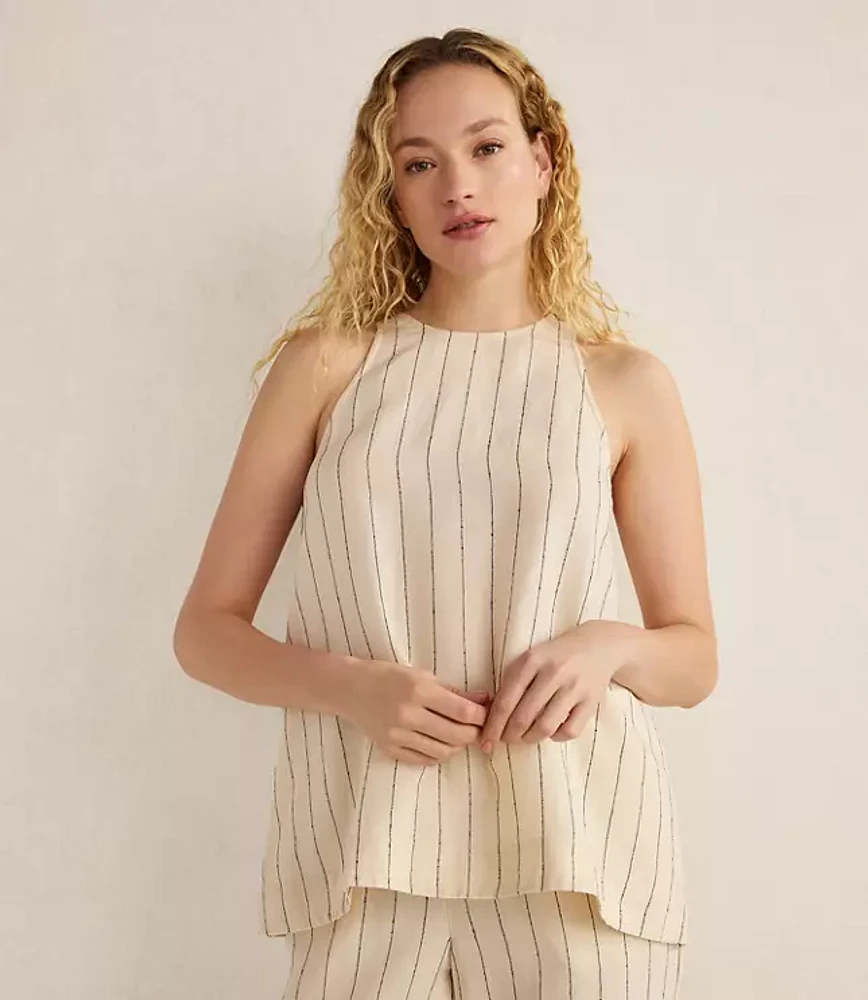Haven Well Within Linen Blend Dobby Stripe Top