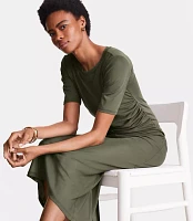 LOFT Versa Mesh Midi Dress