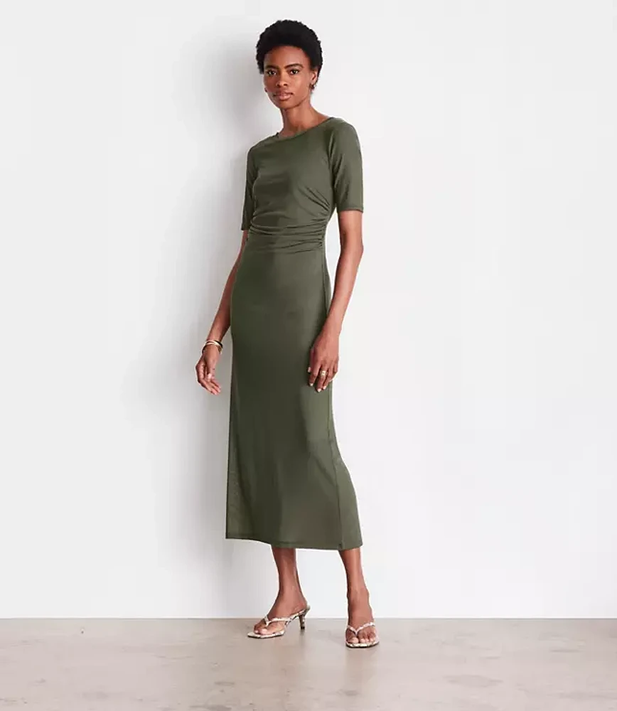 LOFT Versa Mesh Midi Dress
