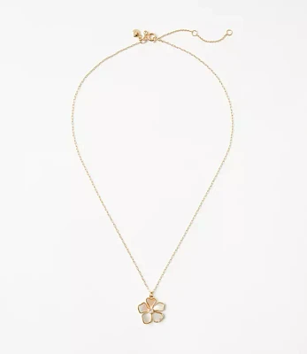 Mother Of Pearl Flower Necklace