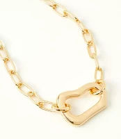 Molded Metal Pendant Necklace