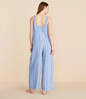 Lou & Grey Striped Linen Cotton Jumpsuit