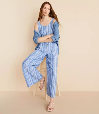 Lou & Grey Striped Linen Cotton Jumpsuit