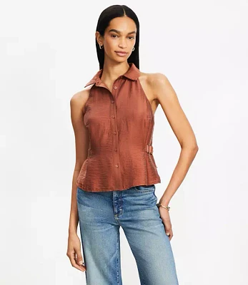 Petite Belted Cutaway Vest Top