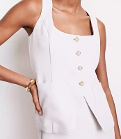 LOFT Versa Crepe Drape Tank Pocket Vest