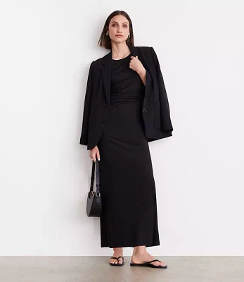 LOFT Versa Stretch Mesh Midi Dress