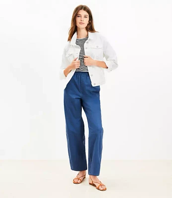 Petite Pull On Barrel Pants Twill