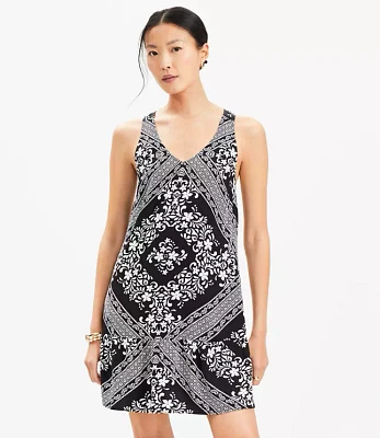 Tiled Criss Cross Back Mini Dress