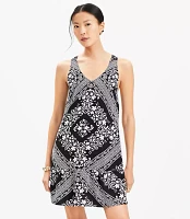 Tiled Criss Cross Back Mini Dress