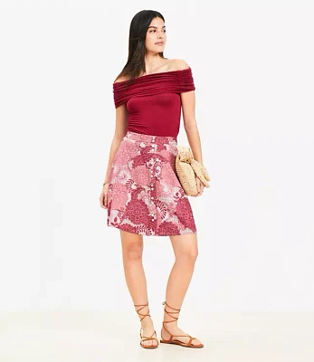 Floral Button Mini Skirt