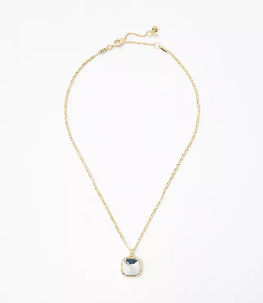 Mixed Metal Pendant Necklace