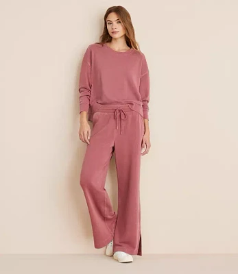 Lou & Grey Washed Cozy Cotton Straight Leg Sweatpants