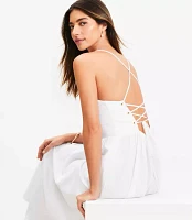 LOFT Beach Strappy Back Midi Dress