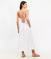 LOFT Beach Strappy Back Midi Dress