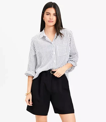 Petite Dobby Everyday Relaxed Pocket Shirt