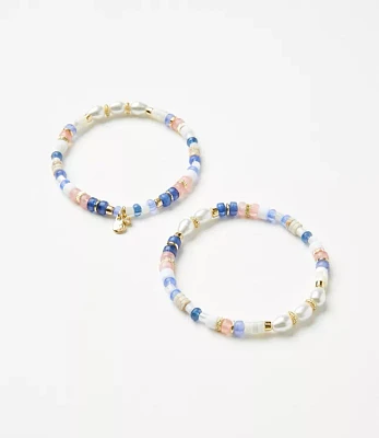 Pearlized Pastel Stretch Bracelet Set