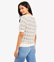 Wavy Stitch Raglan Sweater Tee