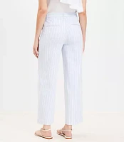 Petite Curvy Palmer Wide Leg Crop Pants Textured Stripe