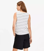 Striped Side Button Tank Top