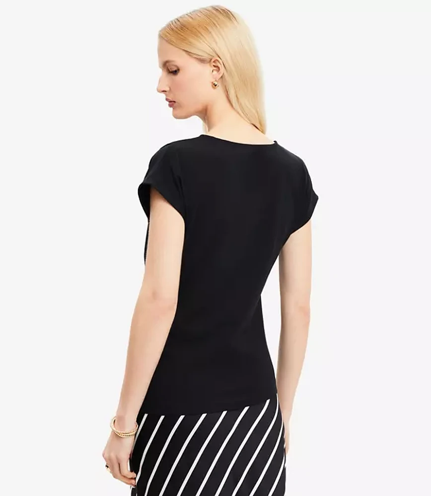 Petite Shirred Tee
