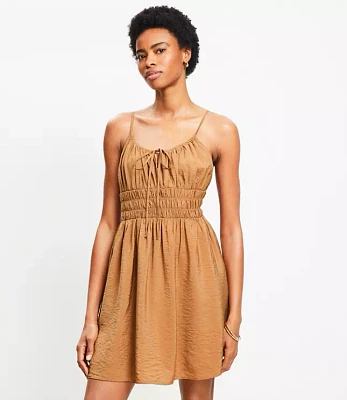 Petite Smocked Strappy Mini Dress