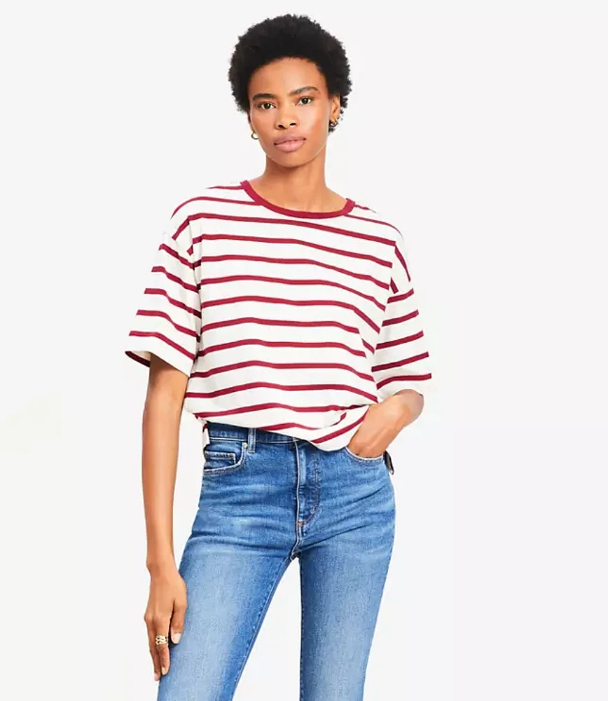 Petite Striped Modern Tee
