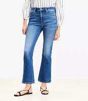 High Rise Kick Crop Jeans Bright Medium Stone Wash