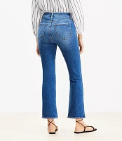 High Rise Kick Crop Jeans Bright Medium Stone Wash