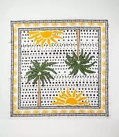 Palm Silk Square Scarf