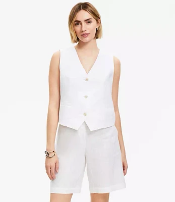 Linen Cotton Pocket Vest