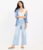 Tall Palmer Wide Leg Crop Jeans in Light Vintage Indigo Wash