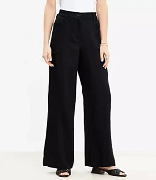 Petite Seamed Wide Leg Pants