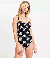 LOFT Sunny U Wire Bandeau One Piece Swimsuit