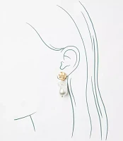 Pearlized Textured Drop Earrings