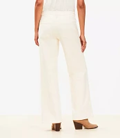 Mid Rise Wide Leg Jeans Ivory