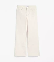 Mid Rise Wide Leg Jeans Ivory
