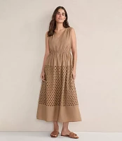 Haven Well Within Organic Cotton Honeycomb Eyelet Midi Dress
