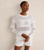 Haven Well Within Organic Cotton Open Stitch Crewneck Sweater