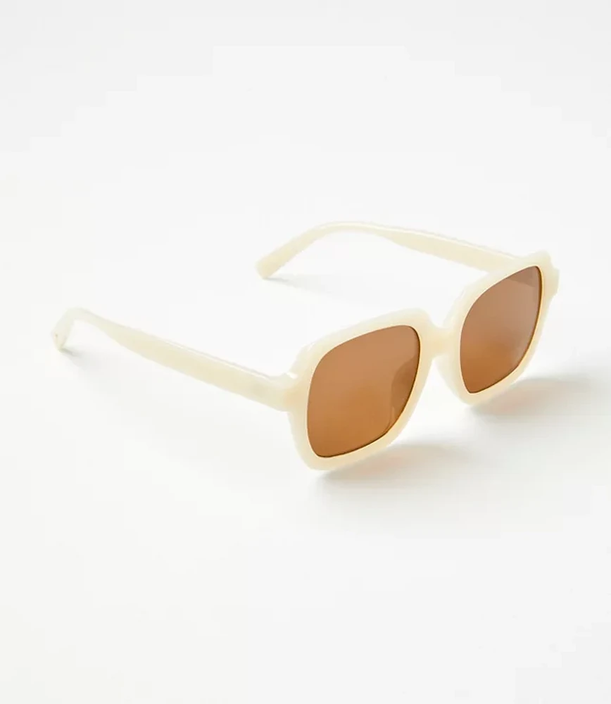 Cream Square Sunglasses