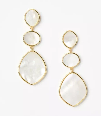 Mother Of Pearl Drop Statement Earrings