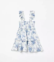Posh Peanut X LOFT Palm Smocked Babydoll Dress
