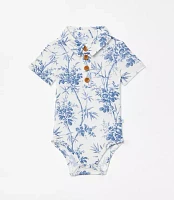 Posh Peanut X LOFT Palm Short Sleeve Collared Bodysuit