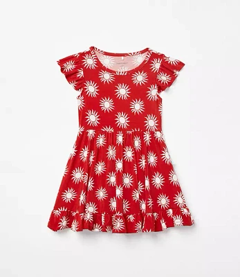 Posh Peanut X LOFT Sunny Cap Sleeve Ruffled Twirl Dress