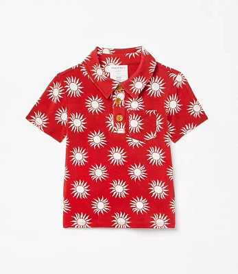 Posh Peanut X LOFT Sunny Short Sleeve Collared Henley Top