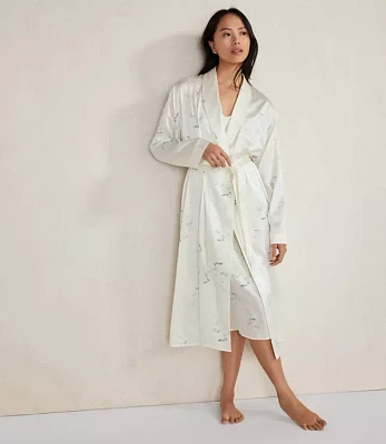Haven Well Within Washable Silk Delicate Floral Robe