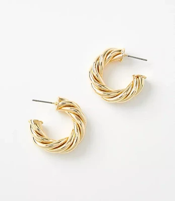 Twisted Metal Hoop Earrings
